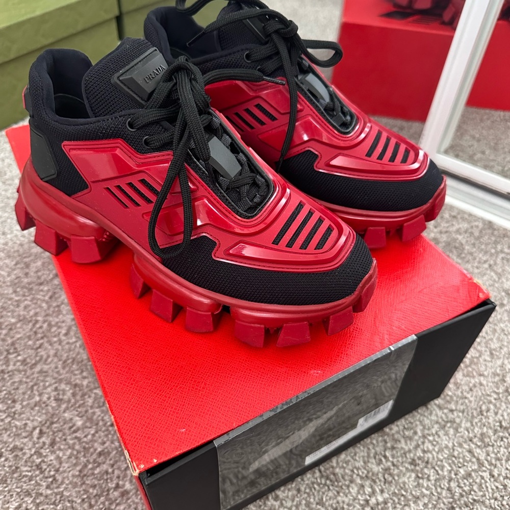 Red and Black Chunky Sneakers